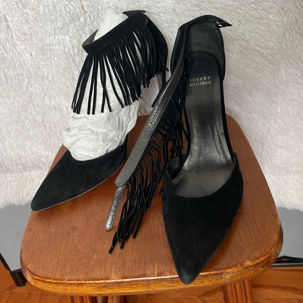 Stuart Weitzman black suede Heels size 10